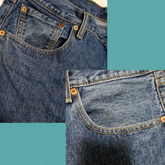 Levi's 501xx Medium Wash Straight Leg Jeans - Picture 6 of 8